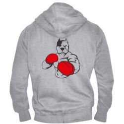 Чоловіче худі на блискавці Pitbull Boxing Logo - PrintSalon