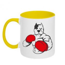 Чашка двокольорова Pitbull Boxing Logo - PrintSalon