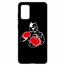 Чехол для Samsung S20+ Pitbull Boxing Logo-PrintSalon Чехол для Samsung S20+ Pitbull Boxing Logo