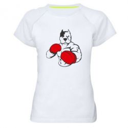 Жіноча футболка для спорту Pitbull Boxing Logo - PrintSalon