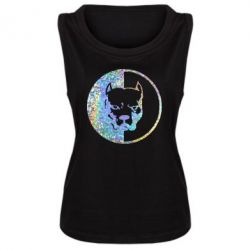 Женская майка Pitbull голограмма - PrintSalon