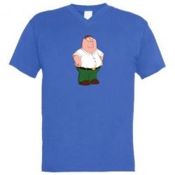 Мужская футболка  с V-образным вырезом Питер Гриффин - PrintSalon