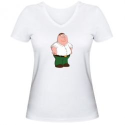 Женская футболка с V-образным вырезом Питер Гриффин - PrintSalon