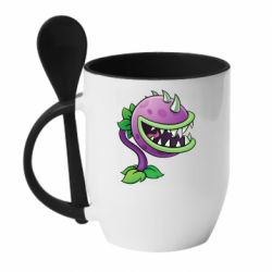 Чашка з ложкою Planta carnivora - PrintSalon