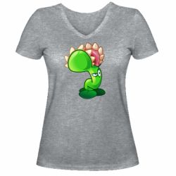 Жіноча футболка з V-подібним вирізом Plants flower - PrintSalon