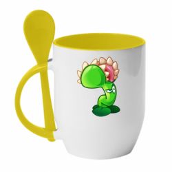 Чашка з ложкою Plants flower - PrintSalon