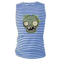 Майка-тельняшка Plants vs zombie head - PrintSalon