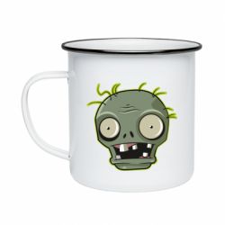 Кружка эмалированная Plants vs zombie head - PrintSalon