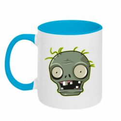 Чашка двокольорова Plants vs zombie head