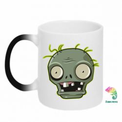 Чашка-хамелеон Plants vs zombie head