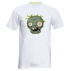Мужская футболка для спорта Plants vs zombie head - PrintSalon