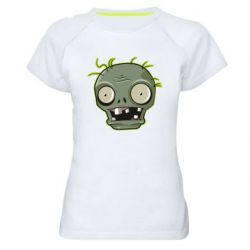 Женская футболка для спорта Plants vs zombie head - PrintSalon