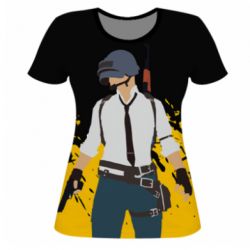 Жіноча 3D футболка PlayerUnknown’s Battlegrounds and spray - PrintSalon