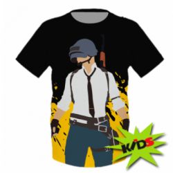Дитяча 3D футболка PlayerUnknown’s Battlegrounds and spray - PrintSalon