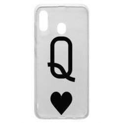 Чехол для Samsung A20 Playing Cards Queen - PrintSalon