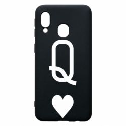 Чехол для Samsung A40 Playing Cards Queen - PrintSalon