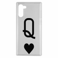 Чехол для Samsung Note 10 Playing Cards Queen - PrintSalon