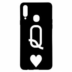 Чехол для Samsung A20s Playing Cards Queen - PrintSalon