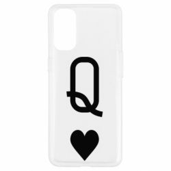 Чехол для Oppo Reno 4 Playing Cards Queen - PrintSalon