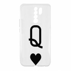 Чехол для Xiaomi Redmi 9 Playing Cards Queen - PrintSalon