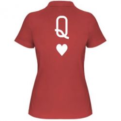Женское поло Playing Cards Queen - PrintSalon