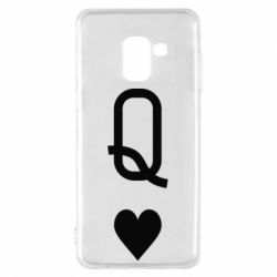 Чехол для Samsung A8 2018 Playing Cards Queen - PrintSalon