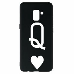 Чехол для Samsung A8+ 2018 Playing Cards Queen - PrintSalon