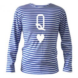 Тельняшка с длинным рукавом Playing Cards Queen - PrintSalon