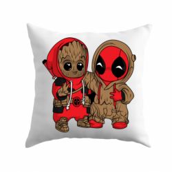 Подушка Baby Groot And Deadpool - PrintSalon