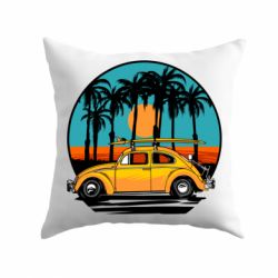 Подушка Car and sunset - PrintSalon
