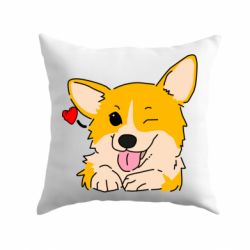 Подушка Cute Corgi Puppy - PrintSalon