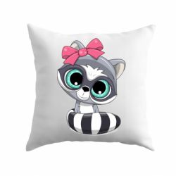 Подушка Cute raccoon - PrintSalon