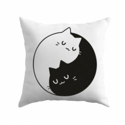 Подушка Cute yin yang cats