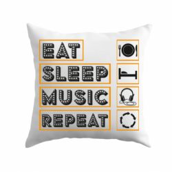 Подушка Eat sleep dj repeat. - PrintSalon