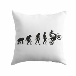 Подушка Эволюция мотоциклиста - PrintSalon