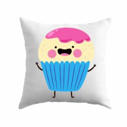 Подушка Funny cupcake with smile - PrintSalon