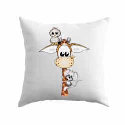Подушка Giraffe Owl and Mouse - PrintSalon