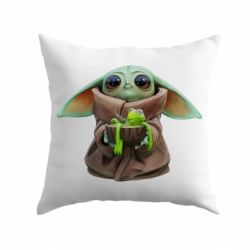 Подушка Grogu and Kermit - PrintSalon