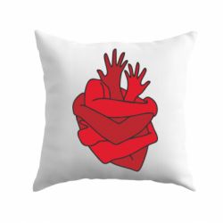 Подушка Heart out of hands - PrintSalon