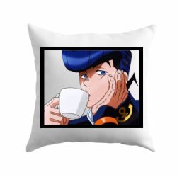 Подушка Higashikata Josuke drinking tea - PrintSalon