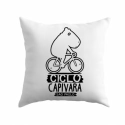 Подушка Капибара на велосипеде - PrintSalon