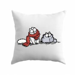 Подушка Кот Саймона Зима - PrintSalon
