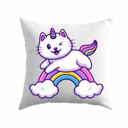 Подушка Котик-единорог - PrintSalon