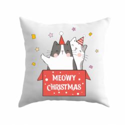 Подушка Meowy Christmas ( present box )