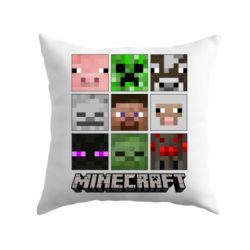 Подушка Minecraft character heads - PrintSalon