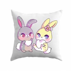 Подушка Rabbits In Love - PrintSalon