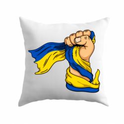 Подушка Рука с украинским флагом - PrintSalon