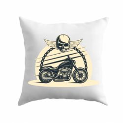 Подушка Skull and Bike - PrintSalon