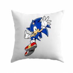 Подушка Sonic and the jump - PrintSalon