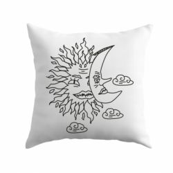 Подушка Sun and Moon faces - PrintSalon